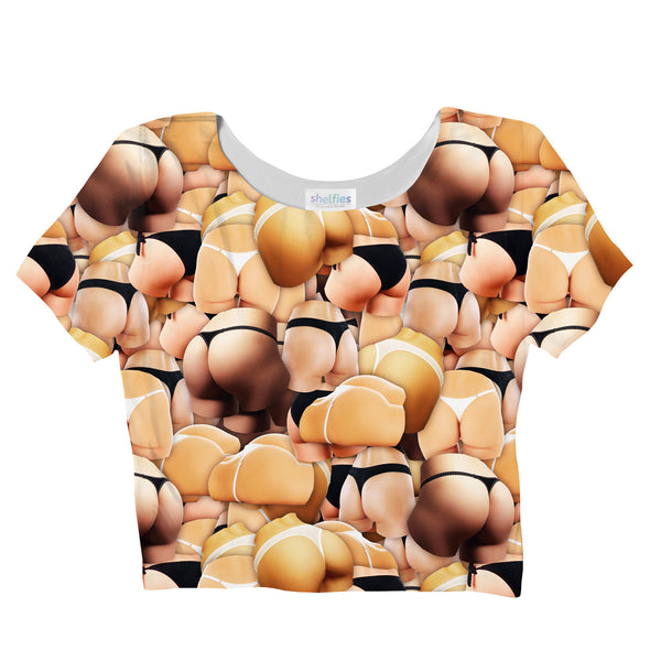 Booty Invasion Crop Top-Shelfies-| All-Over-Print Everywhere - Designed to Make You Smile