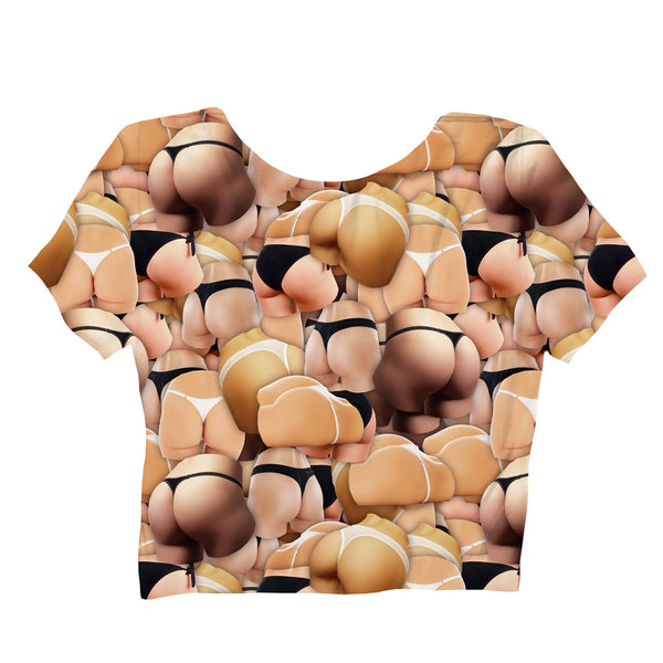 Booty Invasion Crop Top-Shelfies-| All-Over-Print Everywhere - Designed to Make You Smile