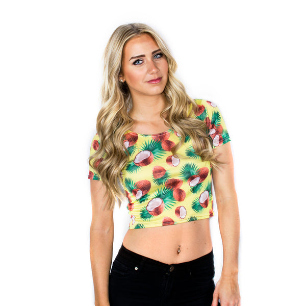 Cuban Coconut Crop Top-Shelfies-| All-Over-Print Everywhere - Designed to Make You Smile