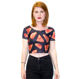 Grilled Cheese Crop Top-Shelfies-| All-Over-Print Everywhere - Designed to Make You Smile