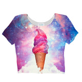 Majestic Ice Cream Crop Top-Shelfies-| All-Over-Print Everywhere - Designed to Make You Smile