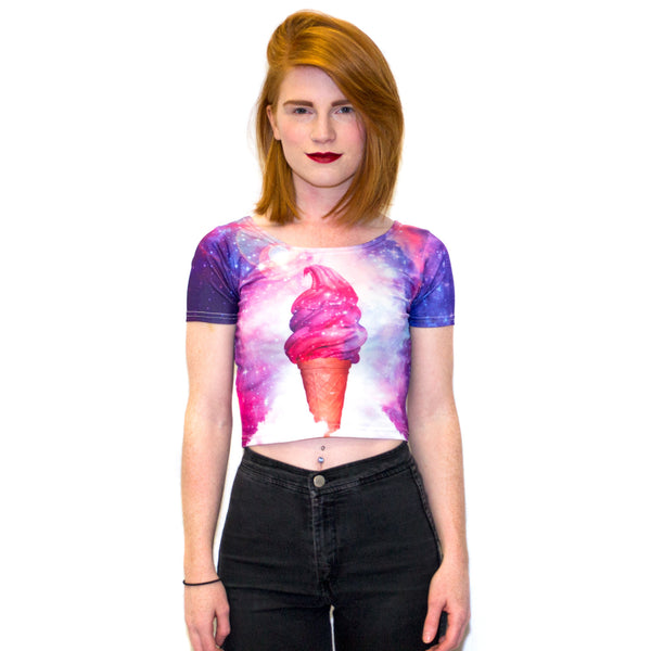 Majestic Ice Cream Crop Top-Shelfies-| All-Over-Print Everywhere - Designed to Make You Smile