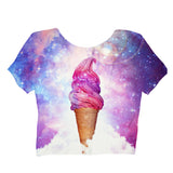 Majestic Ice Cream Crop Top-Shelfies-| All-Over-Print Everywhere - Designed to Make You Smile