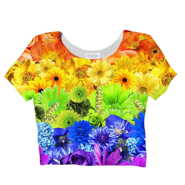 Pride Flowers Crop Top-Shelfies-| All-Over-Print Everywhere - Designed to Make You Smile