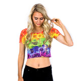Pride Flowers Crop Top-Shelfies-| All-Over-Print Everywhere - Designed to Make You Smile