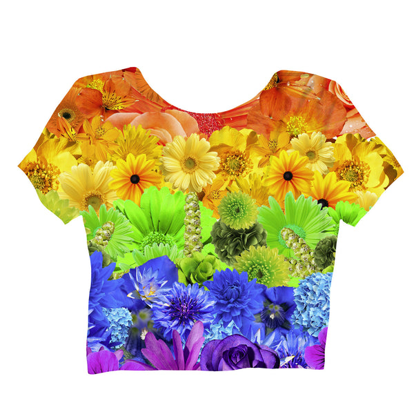 Pride Flowers Crop Top-Shelfies-| All-Over-Print Everywhere - Designed to Make You Smile