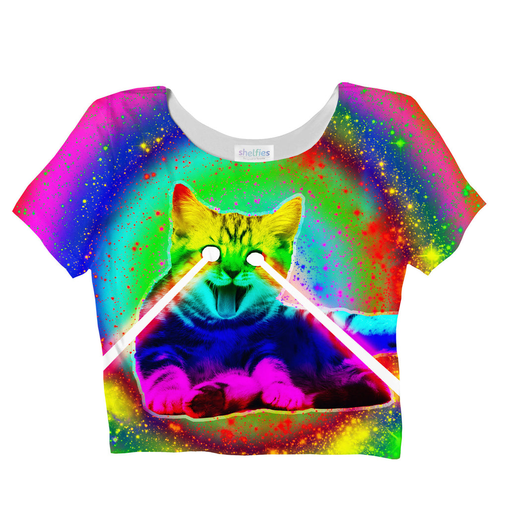 Psycho Kitty Crop Top-Shelfies-| All-Over-Print Everywhere - Designed to Make You Smile