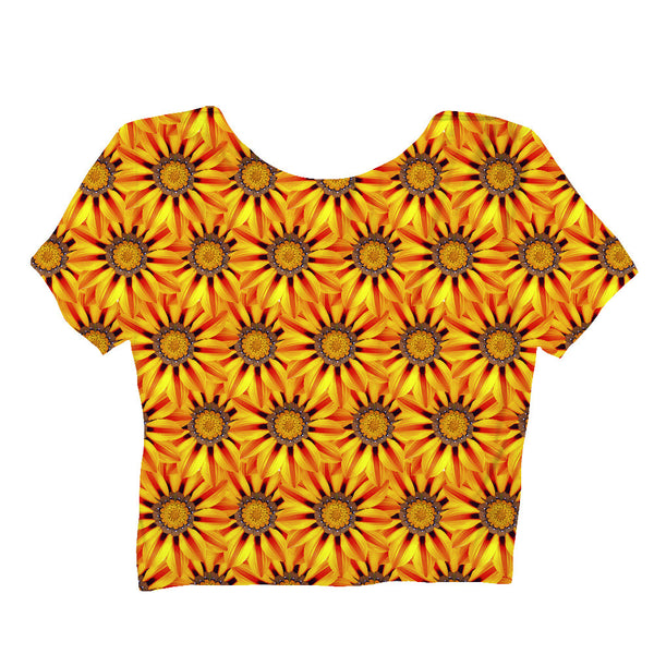 Sunflower Crop Top-Shelfies-| All-Over-Print Everywhere - Designed to Make You Smile