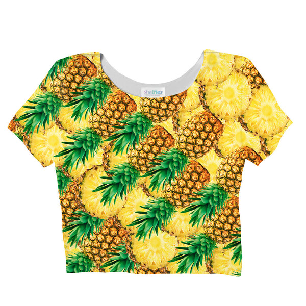 War of The Pineapple Crop Top-Shelfies-| All-Over-Print Everywhere - Designed to Make You Smile