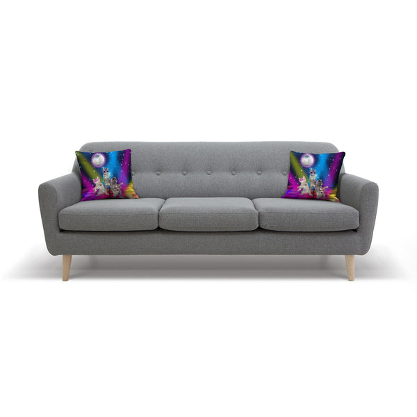 Party Cats Cushion-kite.ly-18"x18"-| All-Over-Print Everywhere - Designed to Make You Smile