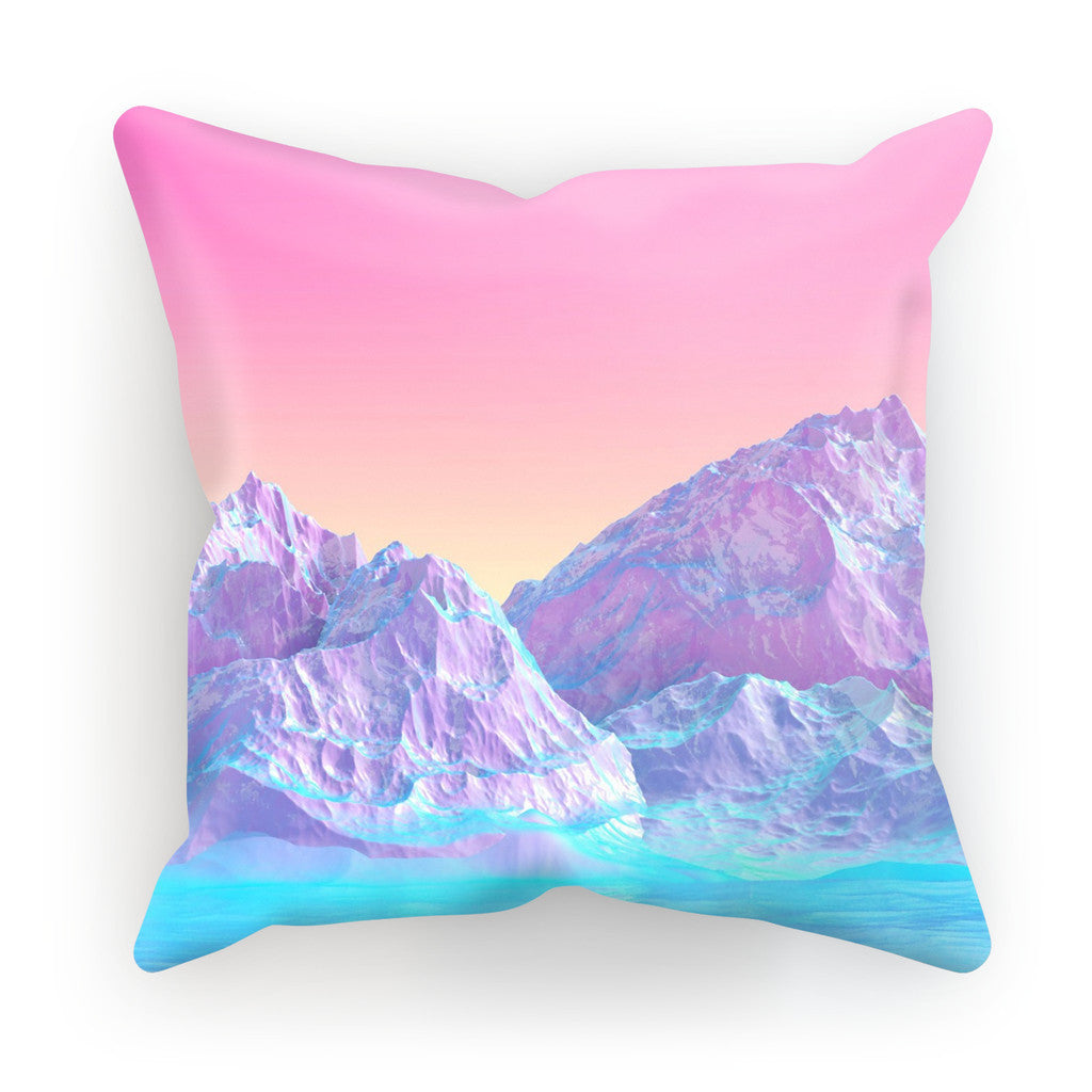 Pastel Mountains Cushion-kite.ly-18"x18"-| All-Over-Print Everywhere - Designed to Make You Smile