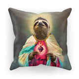 Sloth Jesus Cushion-kite.ly-18"x18"-| All-Over-Print Everywhere - Designed to Make You Smile