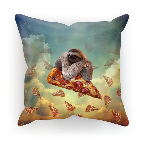 Sloth Pizza Cushion-kite.ly-18"x18"-| All-Over-Print Everywhere - Designed to Make You Smile