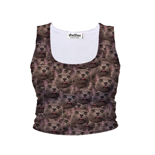 Animal Face Custom Crop Tank-Shelfies-| All-Over-Print Everywhere - Designed to Make You Smile