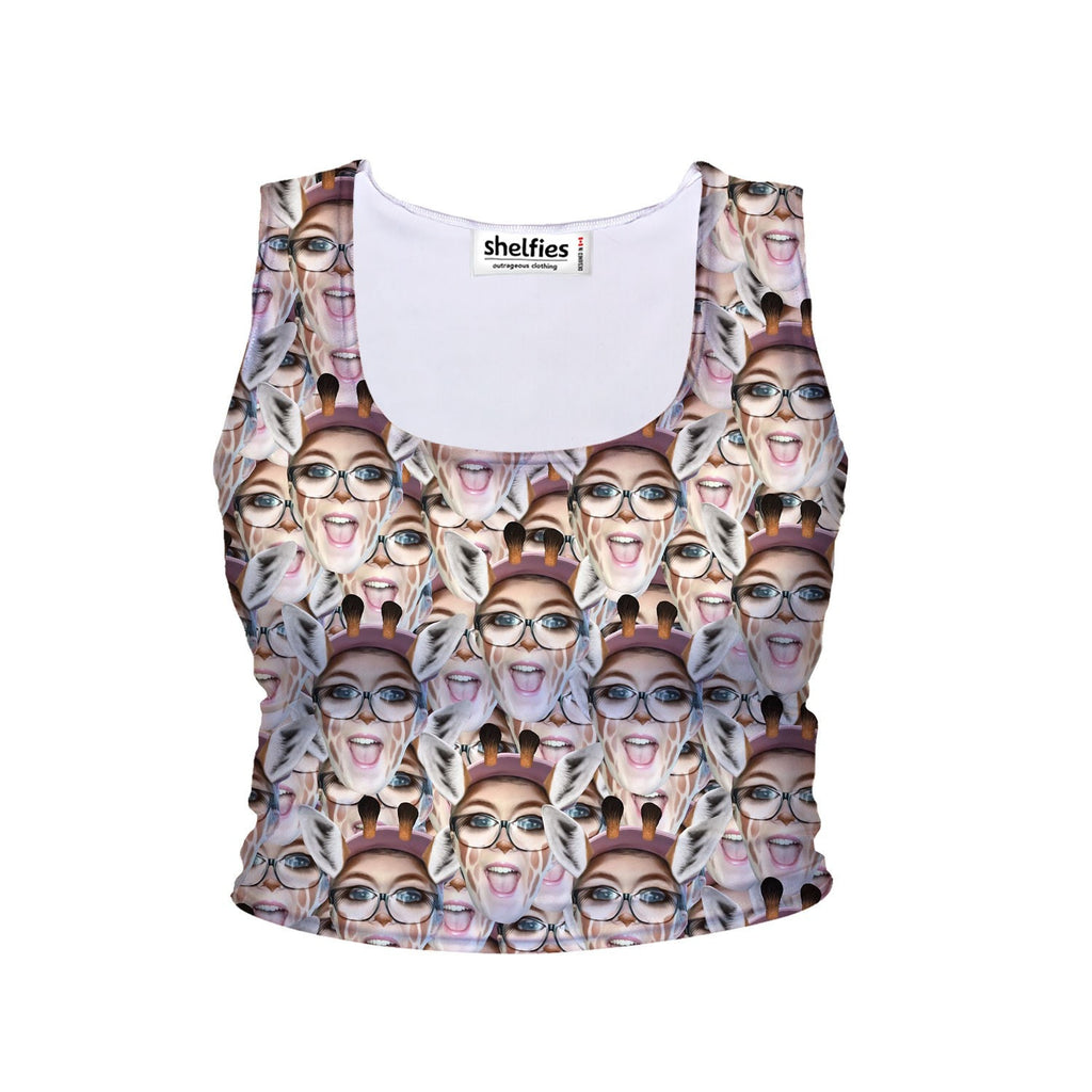 Your Face Custom Crop Tank-Shelfies-| All-Over-Print Everywhere - Designed to Make You Smile