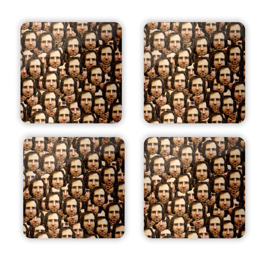 Your Face Custom Coaster Set-Shelfies-Set of 4-| All-Over-Print Everywhere - Designed to Make You Smile