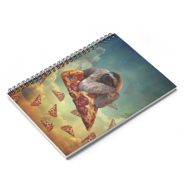 Sloth Pizza Spiral Notebook-Printify-Spiral Notebook-| All-Over-Print Everywhere - Designed to Make You Smile