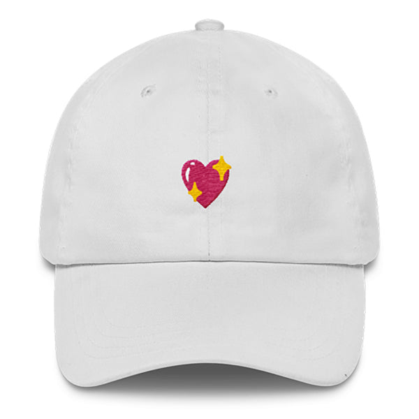 Heart Sparkle Dad Hat-Shelfies-White-| All-Over-Print Everywhere - Designed to Make You Smile