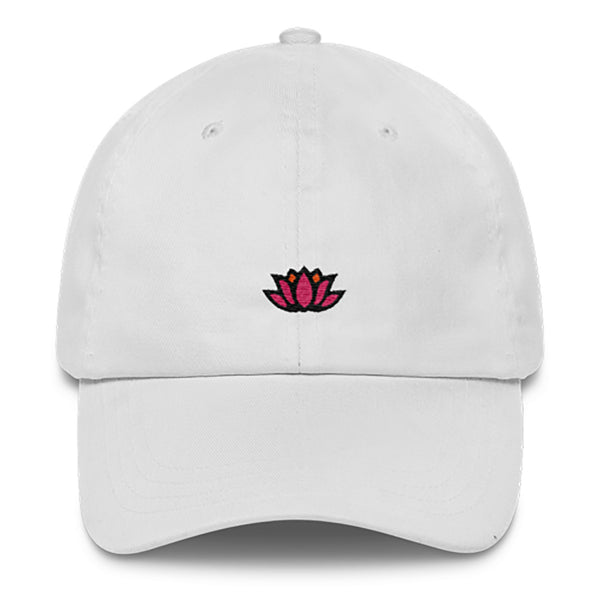 Lotus Dad Hat-Shelfies-White-| All-Over-Print Everywhere - Designed to Make You Smile