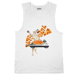 DJ Pizza Cat Basic Tank Top-Printify-White-S-| All-Over-Print Everywhere - Designed to Make You Smile