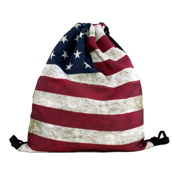 American Flag Drawstring Bag-Shelfies-| All-Over-Print Everywhere - Designed to Make You Smile
