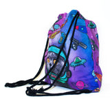 Astro Galaxy Cat Drawstring Bag-Shelfies-| All-Over-Print Everywhere - Designed to Make You Smile