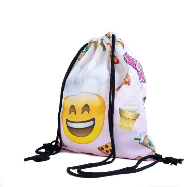 Emoji Chef Drawstring Bag-Shelfies-One Size-| All-Over-Print Everywhere - Designed to Make You Smile
