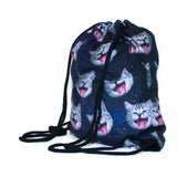 Galaxy Cat Heads Drawstring Bag-Shelfies-| All-Over-Print Everywhere - Designed to Make You Smile