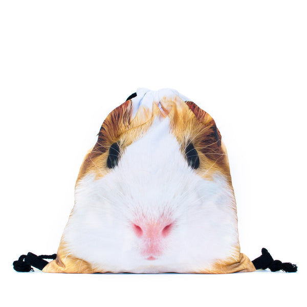 Guinea Pig Face Drawstring Bag-Shelfies-One Size-| All-Over-Print Everywhere - Designed to Make You Smile