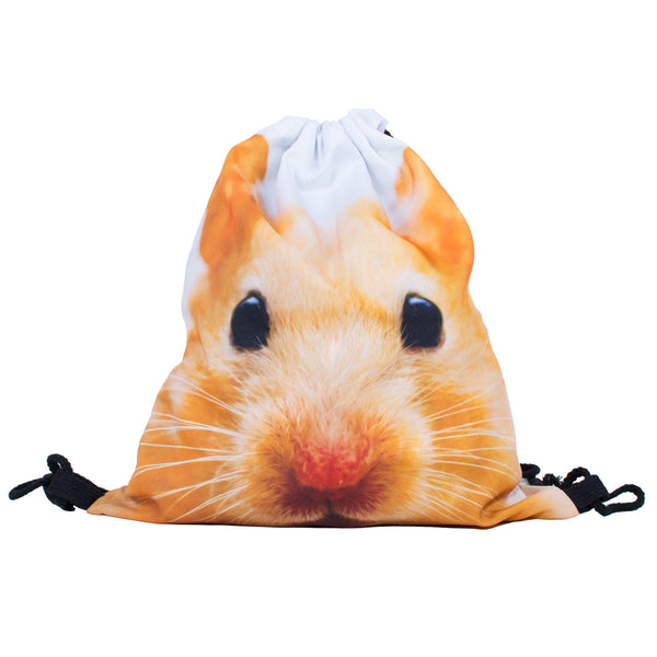 Hamster Face Drawstring Bag-Shelfies-One Size-| All-Over-Print Everywhere - Designed to Make You Smile