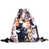 Kitty Invasion Drawstring Bag-Shelfies-| All-Over-Print Everywhere - Designed to Make You Smile