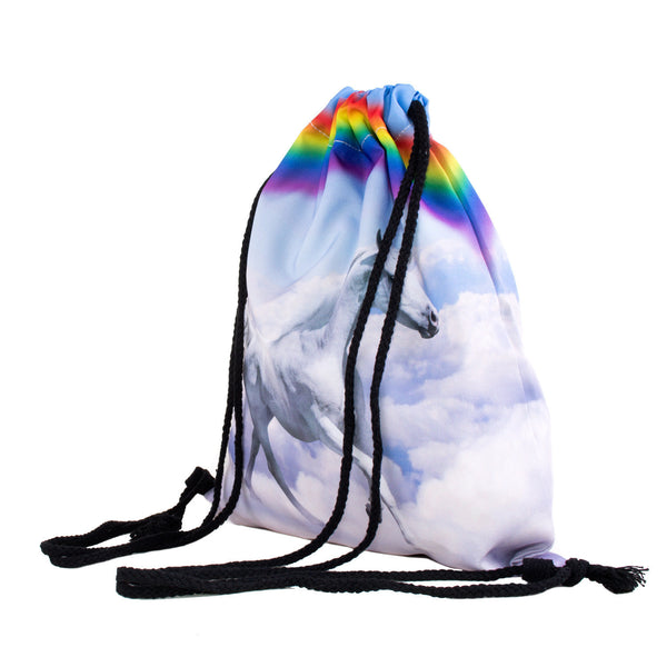 Magical Unicorn Drawstring Bag-Shelfies-| All-Over-Print Everywhere - Designed to Make You Smile