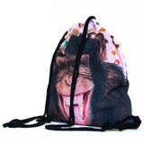 Monkey Face Drawstring Bag-Shelfies-One Size-| All-Over-Print Everywhere - Designed to Make You Smile