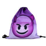 Purple Devil Emoji Drawstring Bag-Shelfies-| All-Over-Print Everywhere - Designed to Make You Smile