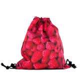 Raspberry Invasion Drawstring Bag-Shelfies-One Size-| All-Over-Print Everywhere - Designed to Make You Smile