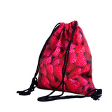 Raspberry Invasion Drawstring Bag-Shelfies-One Size-| All-Over-Print Everywhere - Designed to Make You Smile