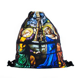 Stained Glass Drawstring Bag-Shelfies-One Size-| All-Over-Print Everywhere - Designed to Make You Smile