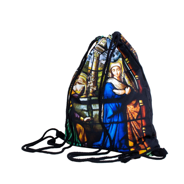 Stained Glass Drawstring Bag-Shelfies-One Size-| All-Over-Print Everywhere - Designed to Make You Smile