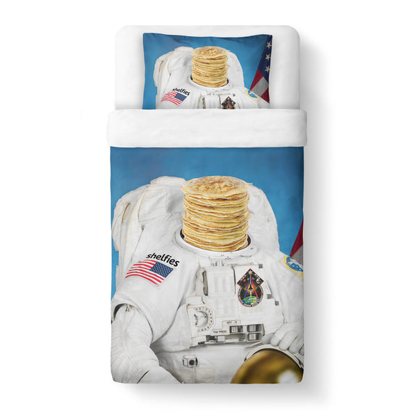 Astronaut Pancakes Duvet Cover-Gooten-Twin/Double + 1 Pillow Case-| All-Over-Print Everywhere - Designed to Make You Smile