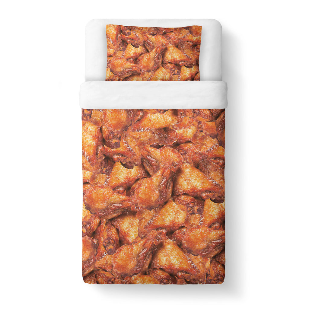 Chicken Wings Invasion Duvet Cover-Gooten-Twin-| All-Over-Print Everywhere - Designed to Make You Smile