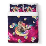 Donut Cat-astrophy Duvet Cover-Gooten-Queen-| All-Over-Print Everywhere - Designed to Make You Smile