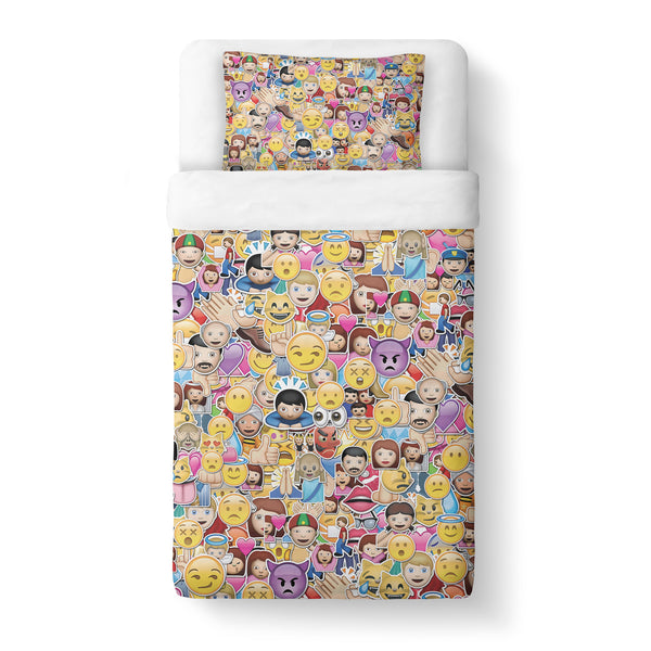Emoji Invasion Duvet Cover-Gooten-Twin-| All-Over-Print Everywhere - Designed to Make You Smile