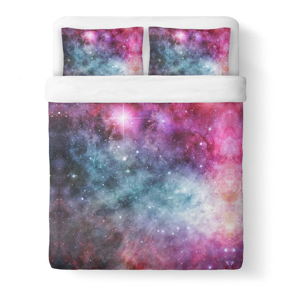 Galaxy Love Duvet Cover-Gooten-Queen-| All-Over-Print Everywhere - Designed to Make You Smile