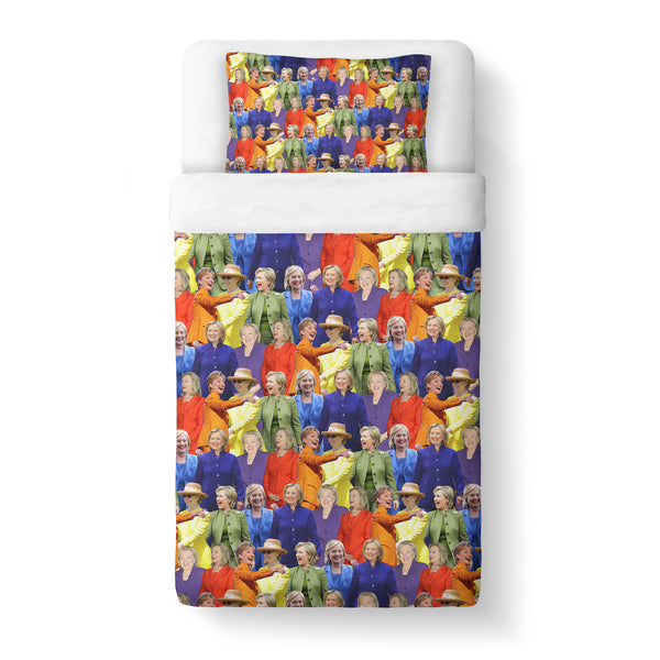 Hillary Clinton Rainbow Duvet Cover-Gooten-Twin-| All-Over-Print Everywhere - Designed to Make You Smile