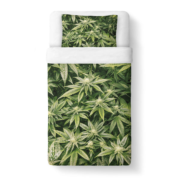 Kush Leaves Duvet Cover-Gooten-Twin-| All-Over-Print Everywhere - Designed to Make You Smile