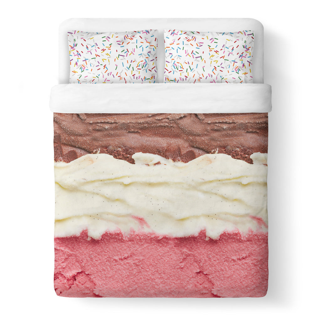 Neapolitan Sprinkles Duvet Cover-Gooten-| All-Over-Print Everywhere - Designed to Make You Smile