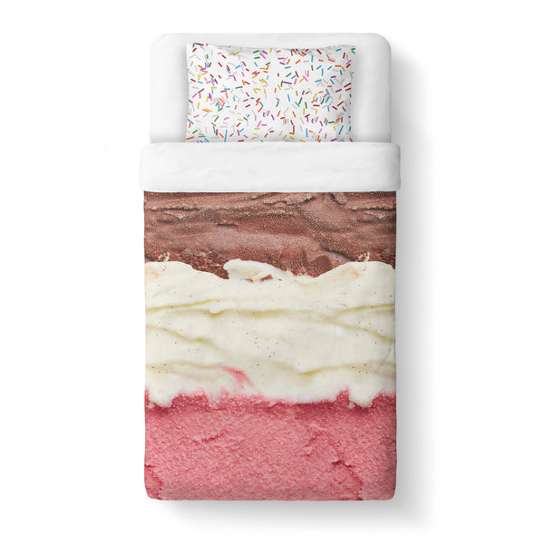 Neapolitan Sprinkles Duvet Cover-Gooten-| All-Over-Print Everywhere - Designed to Make You Smile