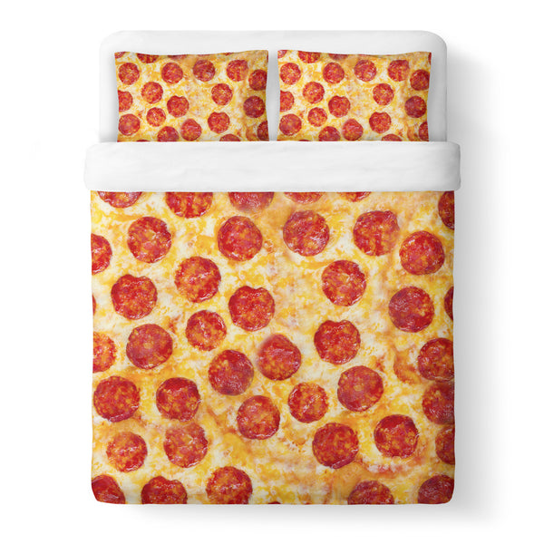 Pizza Invasion Duvet Cover-Gooten-Queen-| All-Over-Print Everywhere - Designed to Make You Smile
