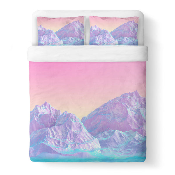 Pastel Mountain Duvet Cover-Gooten-Queen-| All-Over-Print Everywhere - Designed to Make You Smile