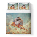 Sloth Pizza Duvet Cover-Gooten-Queen-| All-Over-Print Everywhere - Designed to Make You Smile